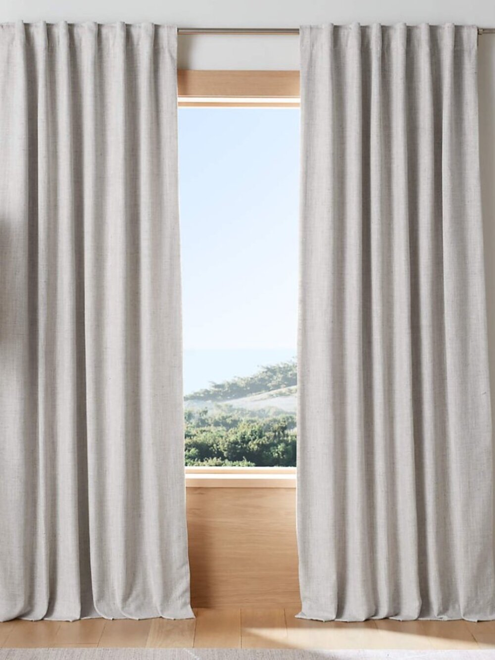 Crate & Barrel 10 foot Curtain Panels - Picture 2 of 6